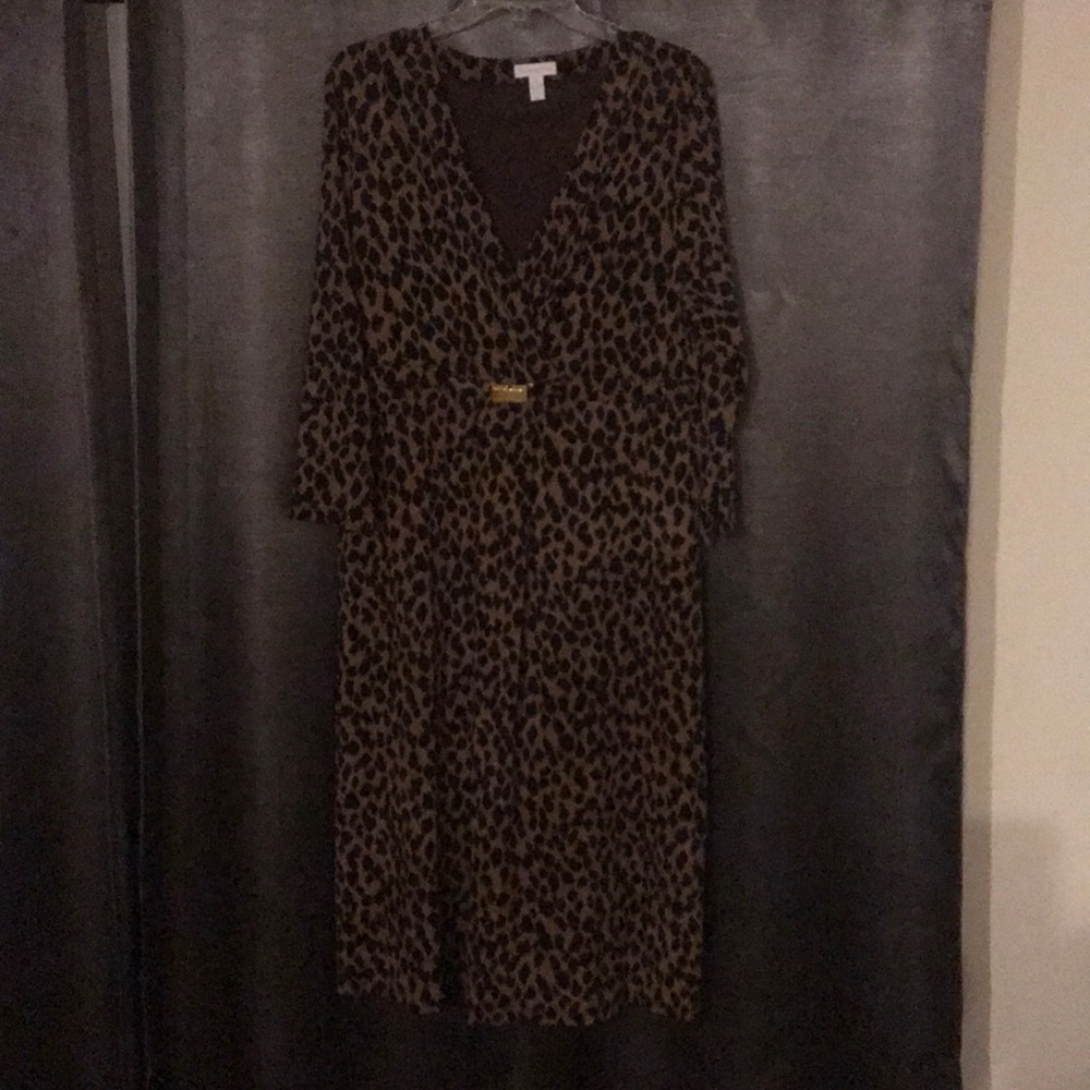Charter Club long sleeve animal print dress